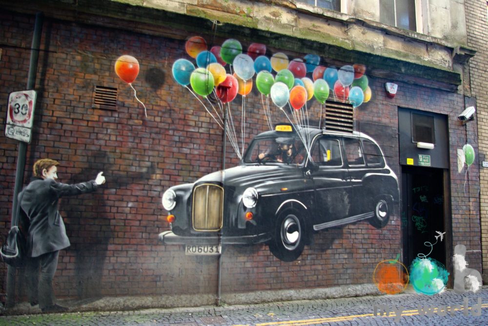 Taxi londonien peinture